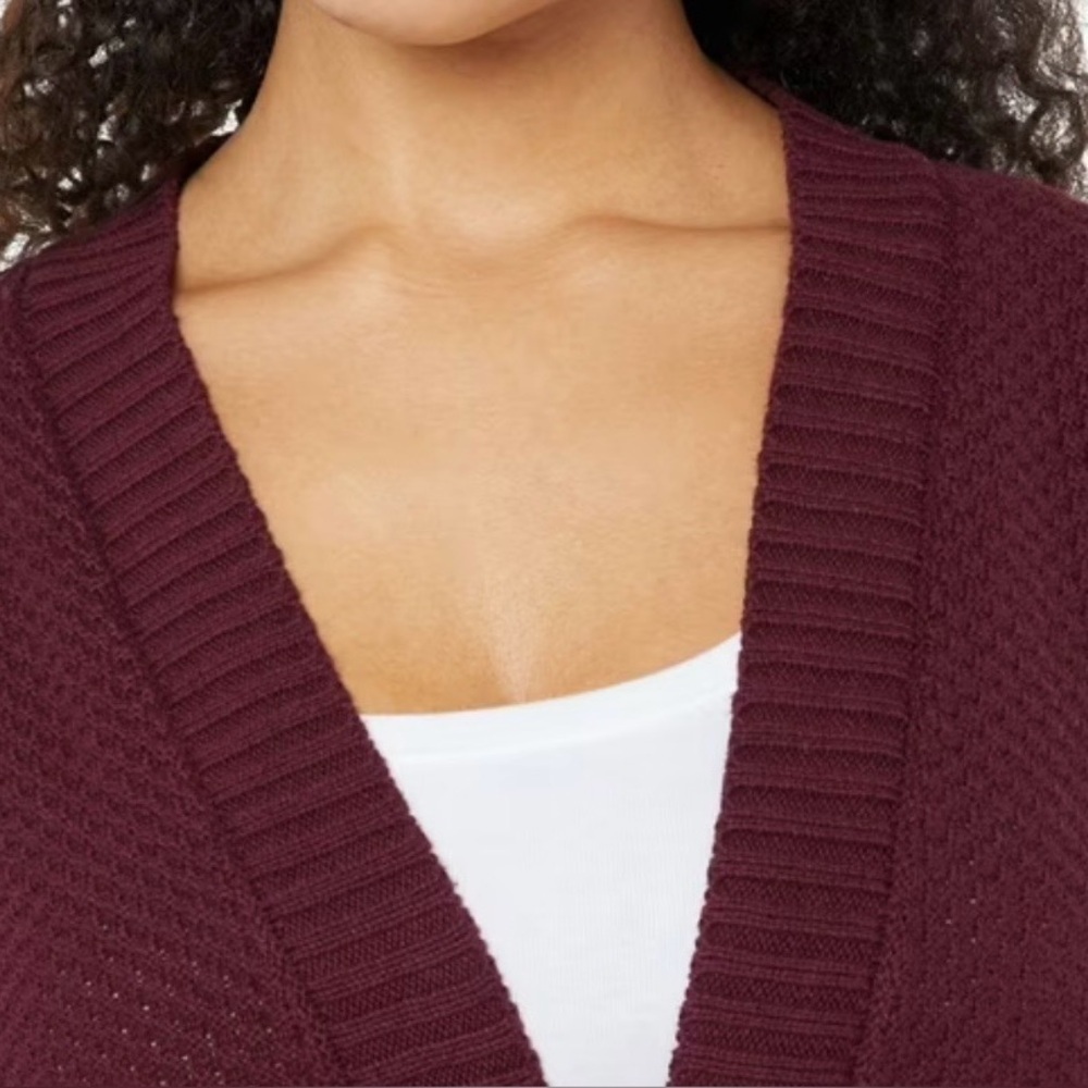 Gap Women's Long Sleeve 100% Cotton Open Cardigan Seed Knit with Pockets 😍 - Picture 3 of 9